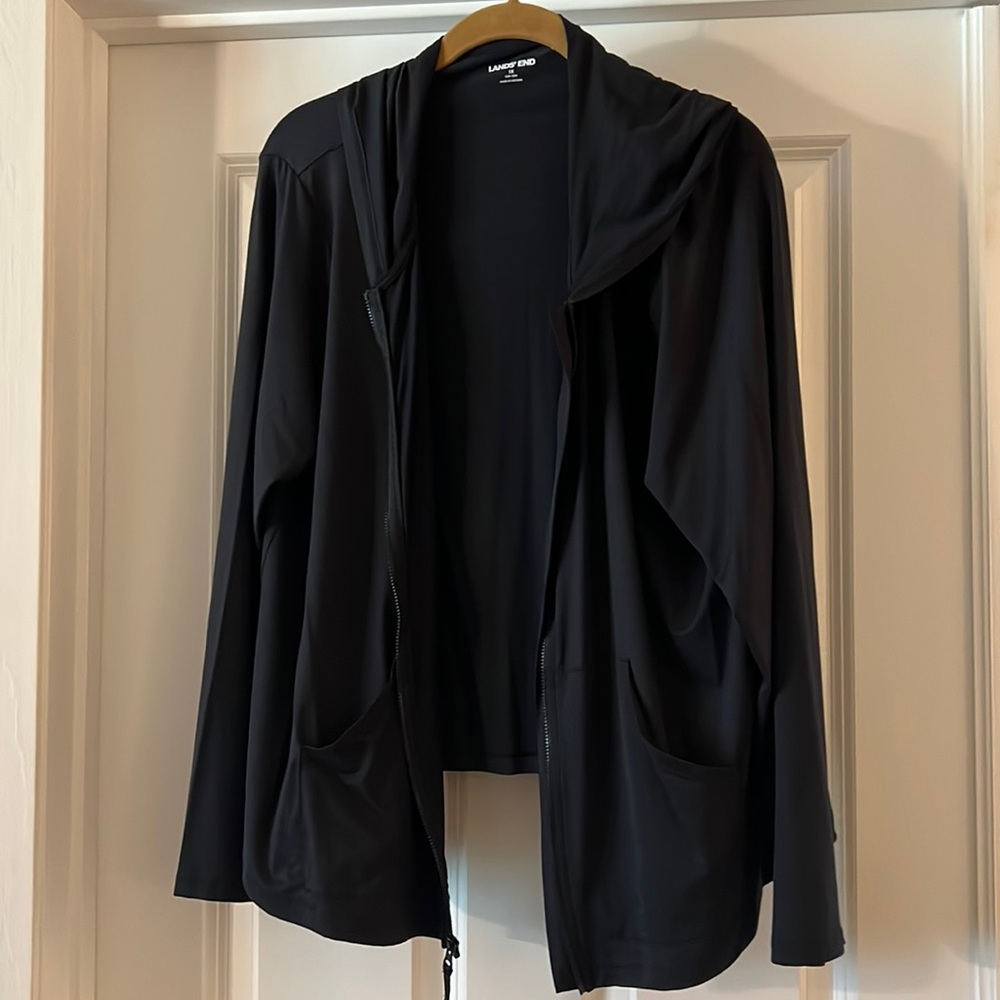 Land’s End Women’s Lightweight Black Jacket 1X